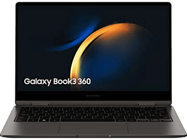 Convertible 2 en 1 - Samsung Galaxy Book3 360, 13.3" WQXGA+, Intel® Evo™ Core™ i5-1340P, 16GB RAM, 512GB, W11H, Teclado QWERTY español, Graphito