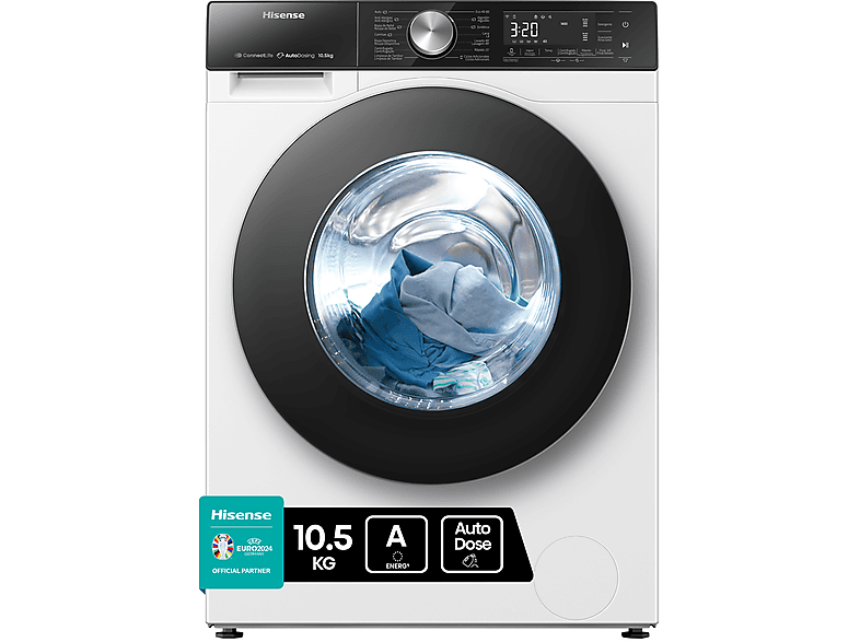 Hisense WF5S1045BW 10.5 kg 1400 rpm Auto-Dosificación Motor Inverter WiFi Blanco