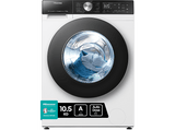 Lavadora carga frontal - Hisense WF5S1045BW, 10.5 kg, 1400 rpm, Auto-Dosificación, Motor Inverter, WiFi, Blanco