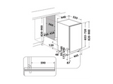 Lavavajillas integrable - Whirlpool WSIC 3M27 C, 10 servicios, 5 programas, 44.8 cm de ancho, FlexiSpace, Tecnología 6th SENSE, Sin panelar