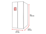 Frigorífico americano - Hisense RS3P558NEIC, Total No Frost Multi Air Flow, 178.6 cm, 544 l, Inox