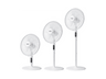 Ventilador de pie - Taurus Ice Brise, 3 en 1: Sobremesa (70cm), Medio (100cm), Pedestal (130cm), 5 Aspas, Control remoto, Temporizador, Blanco