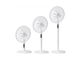 Ventilador de pie - Taurus Ice Brise, 3 en 1: Sobremesa (70cm), Medio (100cm), Pedestal (130cm), 5 Aspas, Control remoto, Temporizador, Blanco