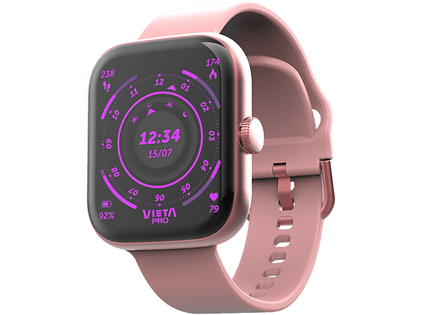 Smartwatch - Vieta Beat 7, AMOLED 1.96", Aleación de zinc, Bluetooth, Autonomía 168 h, IP67, Rosa