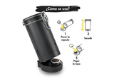 Accesorio cafetera - Caps Me CPM001, Coctelera + 3 cápsulas reutilizables compatibles con Nespresso® + 102 tapas papel + café arábica (200gr)