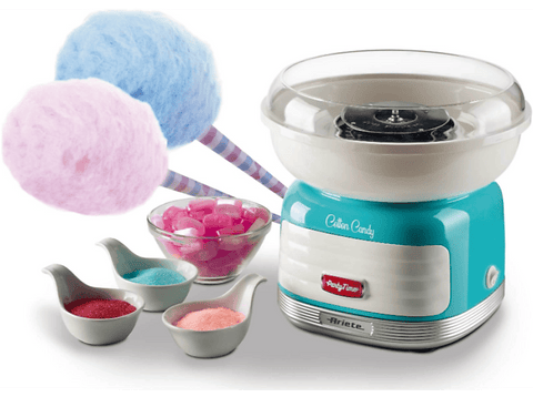 Máquina de algodón de azúcar - Ariete 2973 Party Time, 450 W, Turquesa