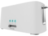 Tostadora - Cecotec Toast&Taste 16000 Extra White, 1630W, 2 ranuras largas extraanchas, 4 tostadas, Soporte para panecillos, Acero inox, White
