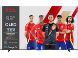 TV QLED 98 - TCL 98P8K, UHD 4K, AiPQ Pro, Smart TV by Google TV, DVB-T2 (H.265), 144 Hz, Compatible con Google Assistant, Negro