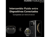 Auriculares True Wireless - Huawei FreeBuds Pro 4, 33h Autonomía, Cancelación de Ruido, Doble Conexión, Negro