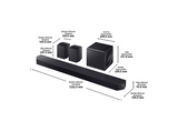 Barra de sonido - Samsung HW-Q990F/ZF, Bluetooth, 756 W, Subwoofer y Dolby Atmos inalámbrico, 11.1.4 canales, WiFi, Negro Titanio