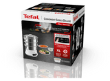 Vaporera - Tefal Convenient Series Deluxe VC502D10, 1.2 L, 900 W, 8 programas de cocción, 3 niveles, Acero Inoxidable, Blanco