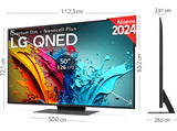 TV QNED 50 - LG 50QNED87T6B, UHD 4K, Procesador Inteligente 4K α8, Smart TV, DVB-T2 (H.265), Negro Grafito