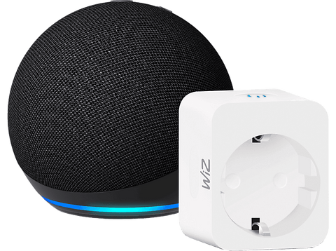 Altavoz inteligente - Amazon Echo Dot (5. Gen 2022) + Plug Wiz, Controlador de Hogar, Negro