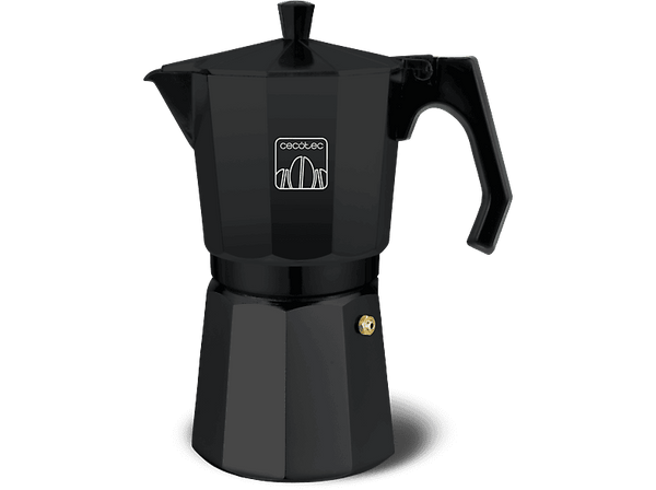 Cafetera tradicional - Cecotec Mokclassic 900 Black, 9 tazas, 550 ml, Aluminio fundido, Black