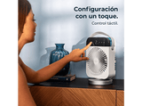 Ventilador de sobremesa - Cecotec EnergySilence 600 DeskChill Smart Rotate Ice, 300 ml, 4 velocidades, Oscilación, AutoOff, Blanco