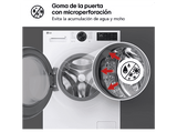 Lavadora carga frontal - LG F2X50S8TLB, 8 kg, 1200 rpm, 12 programas, AI Wash™, TurboWash™ 360°, Clase A-30%, Blanco