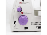 Remalladora - Alfa 8712 2/3/4hilos, Velocidad máxima: 1300 rpm, Motor Servo 100 W, Asa para transporte, Blanco y morado
