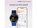 Smartwatch - Huawei WATCH GT Runner 2, Reloj Inteligente con GPS Ultra Preciso en runnning, 14 días Autonomía, Maratón Mode, 5ATM, ECG, Pago NFC, Azul