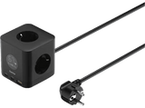 Ladrón de enchufes - Hama 00223196, 3 tomas, 65 W, Negro