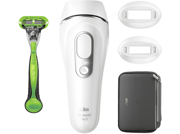 Depiladora IPL - Braun Luz Pulsada Silk·expert Pro 5 PL5145, Para Hombre, Depilación permanente, Skin Pro 2.0