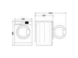 Lavadora carga frontal - Whirlpool FFB 8489 BV SPT, 8 kg, 1400 rpm, 14 Programas, Inverter, Libre instalación, Blanco