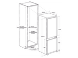 Frigorífico combi integrable - Haier HBQW5719E, No Frost, 193.5 cm, 382 l, Sin Panelar