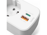 Ladrón de enchufes - Hama 00223343 Base Múltiple, Enchufe + USB-A + USB-C, 30W, Blanco