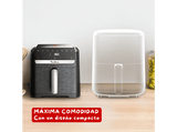 Freidora de aire - Moulinex Easy Fry Mega Compact EZ8618, 7.5 L, Hasta 8 raciones, Pantalla táctil, 8 Programas automáticos, Diseño compacto, Negro