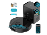 Robot friegasuelos - Cecotec Conga Y80, Navegación Inteligente, Programable, 13000 Pa Succión, Base de 2,5L, Cepillo para Mascotas, Negro