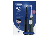 Cepillo eléctrico - Oral-B iO 2, Pack dúo, 2 recambios, 3 modos, Temporizador, Sensor de presión, Estuche de viaje, Negro y Verde Bosque