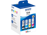 Cartucho de tinta - Epson 104 EcoTank, 4500 páginas Negro, 7500 páginas color, Multicolor