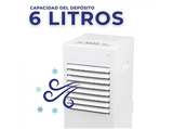 Climatizador evaporativo - Jata JVAC2003, 65 W, 3 Velocidades, 6L, Asa de transporte, Flujo de aire: 369 m3/h, Blanco