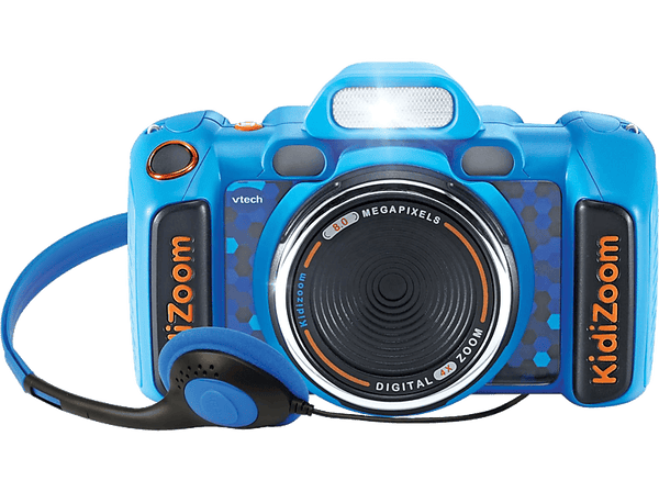 Cámara - VTech Kidizoom Duo FX, 8MP, Cámara Frontal y Selfi, Vídeos, 256MB de Memoria, Azul