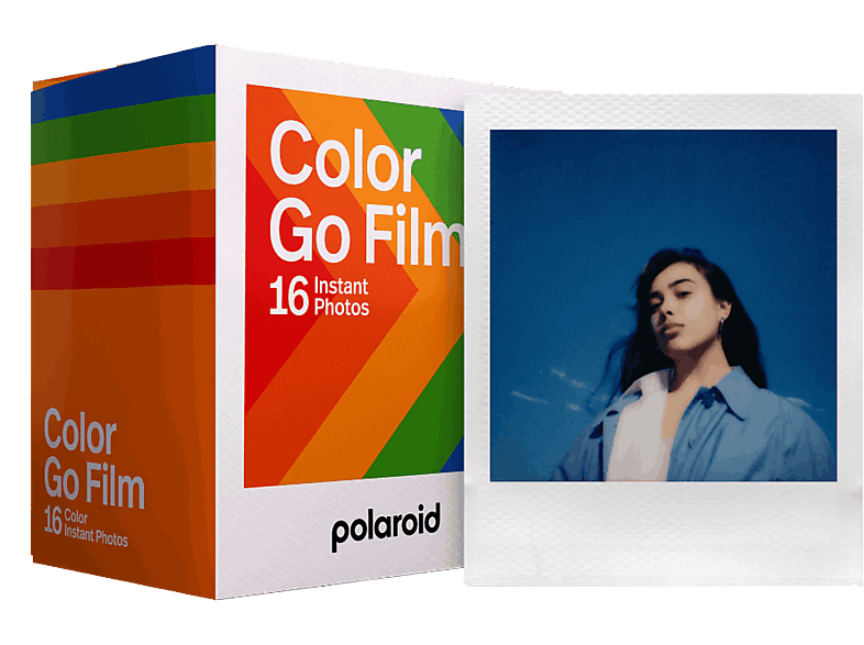 Película fotográfica - Polaroid Color Go Film, Para cámara instantánea Polaroid Go, 16 fotos.