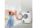 Secadora bomba de calor -  LG RH80V9AV4N, 8 kg, 14 programas, Dual Inverter Compressor™, Eco Hybrid™, Display Gran LED, Blanco