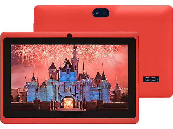 Tablet - DAM Q75X Pro, Rojo, 8 GB, 7" WSVGA, 1 GB RAM, MTK8321 Quad Core 1.3 GHz, Doble cámara, Android, Infantil