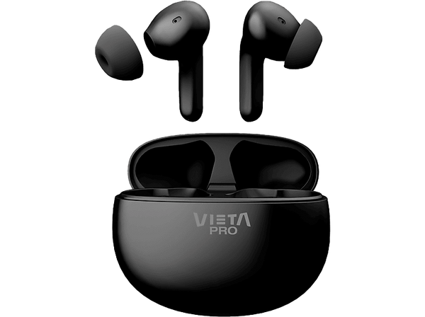 Auriculares True Wireless - Vieta Pro Dual, Hasta 21 h, ANC -23dB, Negro