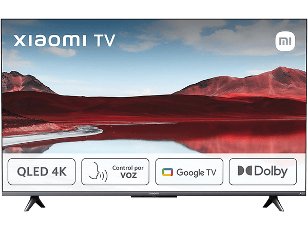 TV QLED 43" - Xiaomi A PRO 2025 43, QLED 4K, Smart TV (Google TV), Dolby Vision, Control por voz, Black