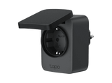 Enchufe inteligente - TP-Link Tapo P410M, iOS y Android, Wifi, Control por Voz, Protección IP54, Negro