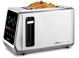 Tostadora - Ufesa OneTouch Duo, 850 W, 2 Ranuras Extra Anchas XL, 6 Niveles de tostado, Descongelar, Inox