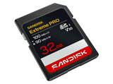 Tarjeta SD - SANDISK Extreme PRO, 32 GB, Hasta 100 MB/s lectura, UHS-I, V30, U3, Vídeos 4K y Full HD, Negro
