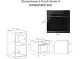 Horno - Haier I-Touch Series 4 HWO60SM5T9BH, 70l, Multifunción, Pirolítico, 55cm, Wi-Fi, Sonda térmica, Negro