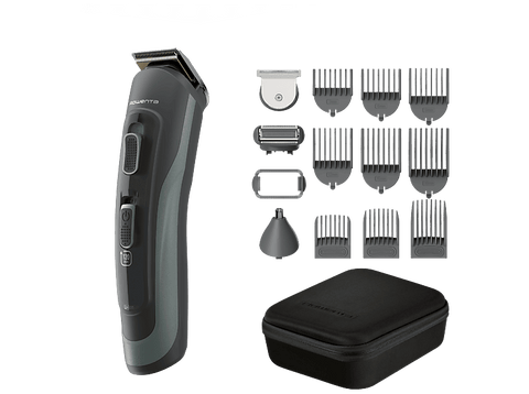 Afeitadora corporal - Rowenta Selectium TN9444, 15 en 1, Multiaccesorios, 120 min, Cuchillas autoafilables, Wet & Dry, Altavoz de regalo, Gris