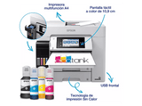 Impresora tinta - Epson EcoTank Pro ET-5885, Wi-Fi, Multifunción, A4, Fax, Pantalla Táctil, ADF, Blanco