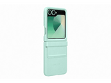 Funda - Samsung Kindsuit Case, Compatible con Samsung Galaxy Z Flip6, Cuero Vegano, Verde Menta