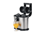 Exprimidor - Jata JEEX1236, 1100W, Doble Cono, Base Antideslizante, Tapón Antigoteo, Plata