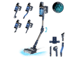 Aspirador escoba - cecotec Conga Rockstar RS70 Pet Flex, 500 W, 65 min Autonomía, Sin Bolsa, Cepillo para Animales, Negro/Dorado