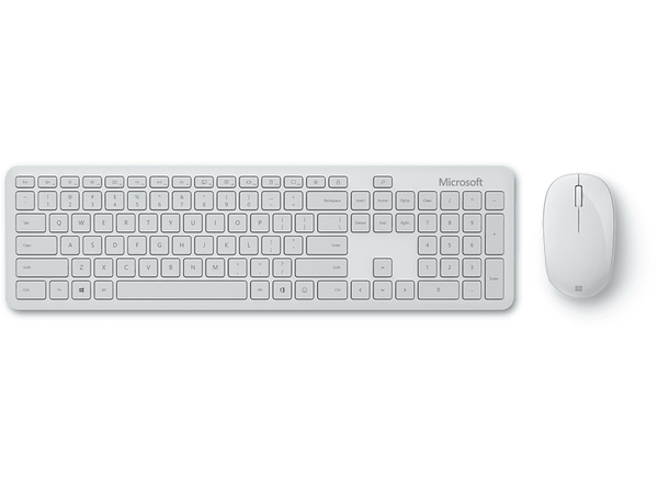 Pack Teclado + Ratón - Microsoft QHG-00054, Inalámbrico, Bajo consumo, Bluetooth, Blanco