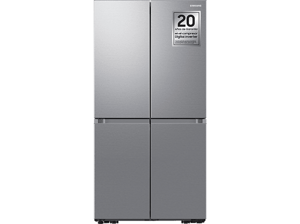 Frigorífico americano - Samsung RF65DG960ESREF, Triple Cooling, 183 cm, 646 l, Dispensador de hielo & agua, SmartThings (WiFi), Inox