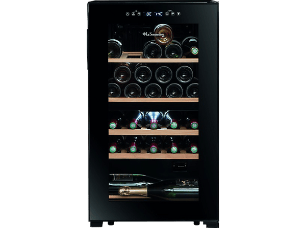 Vinoteca - La Sommeliere SLS32DZBLACK, Tratamiento UV, 5 - 18°C, 32 botellas, Sin escarcha, Negro